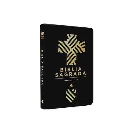 Bíblia Sagrada King James | Letra Normal | Capa Couro Luxo Preta c/ Zíper